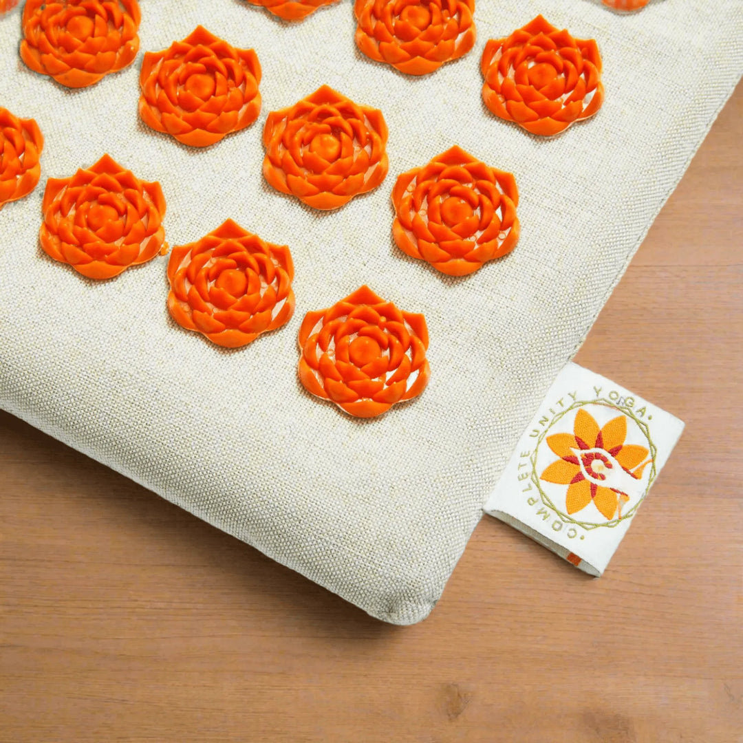 Acupressure Mat on a yoga studio floor