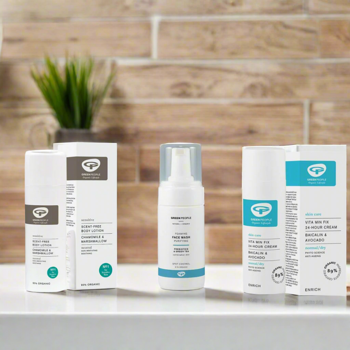 a collection of organic skincare